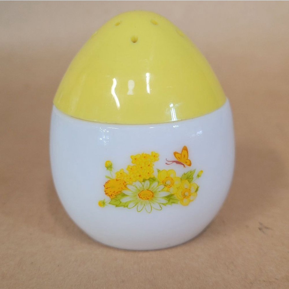 Vintage Avon Buttercup Salt Shaker Yellow White Floral, 1 shaker